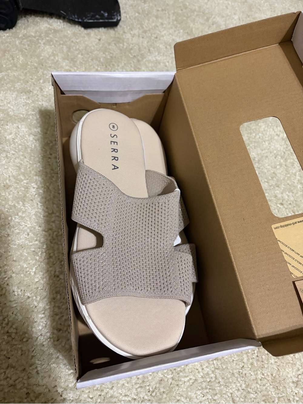 SAS Serra Women’s Taupe Knit Slip-On Sandals
